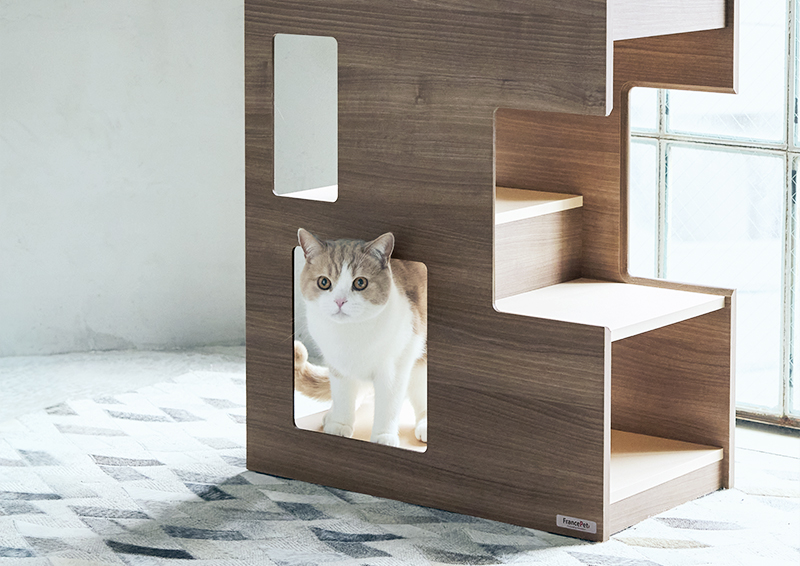 ふるさと納税限定品 キャットタワー 木製猫家具